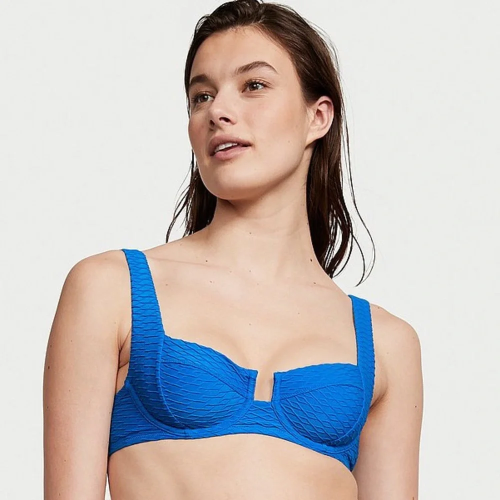 NWT Victoria’s Secret SWIM Mix & Match Full Coverage Bikini Top in Shocking Blue